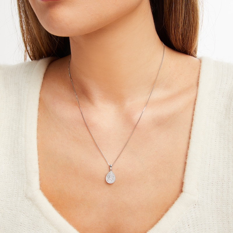 Main Image 2 of Diamond Necklace Sterling Silver