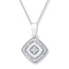 Thumbnail Image 1 of Diamond Necklace 1/20 ct tw Round-cut Sterling Silver