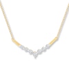 Diamond Necklace 1/2 ct tw Round-cut 10K Yellow Gold