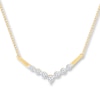 Thumbnail Image 1 of Diamond Necklace 1/2 ct tw Round-cut 10K Yellow Gold