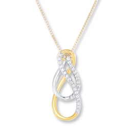 Diamond Necklace 1/6 carat tw 10K Two-Tone Gold