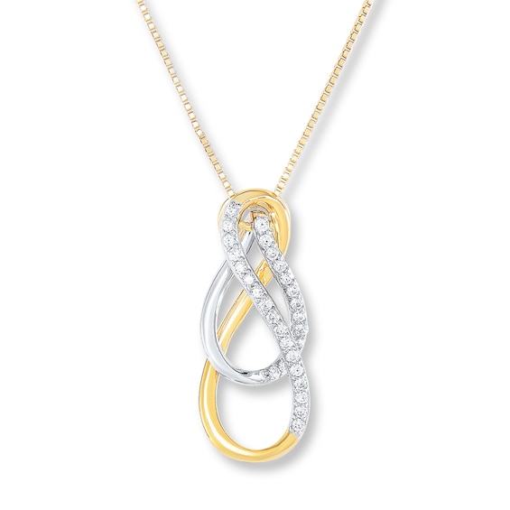 Diamond Necklace 1/6 carat tw 10K Two-Tone Gold