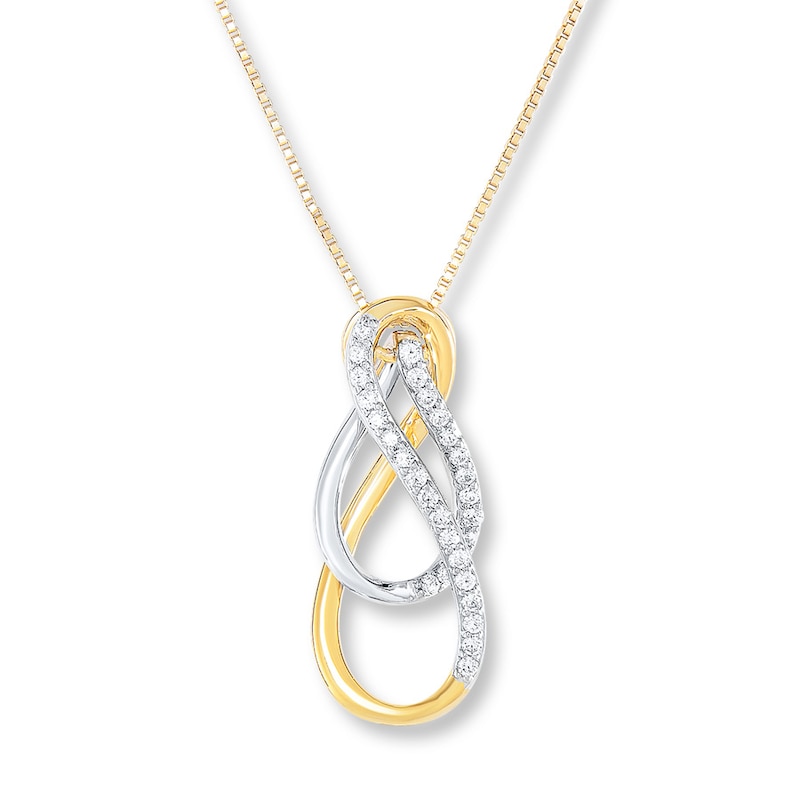 Diamond Necklace 1/6 carat tw 10K Two-Tone Gold