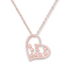 Thumbnail Image 0 of Heart Necklace 1/3 ct tw Diamonds 10K Rose Gold