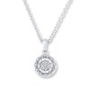 Thumbnail Image 1 of Diamond Necklace 1/10 ct tw Round-cut 10K White Gold