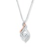 Thumbnail Image 1 of Unstoppable Love Necklace Sterling Silver & 10K Rose Gold 18&quot;