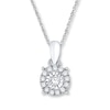 Thumbnail Image 1 of Diamond Necklace 1/5 ct tw Round-cut Sterling Silver
