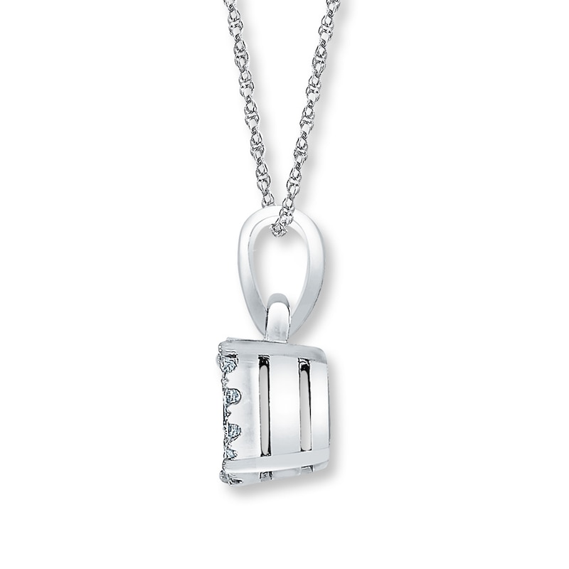 Main Image 2 of Diamond Necklace 1/5 ct tw Round-cut Sterling Silver