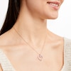 Thumbnail Image 1 of Diamond Heart Necklace 1/4 ct tw Round-cut 10K Rose Gold