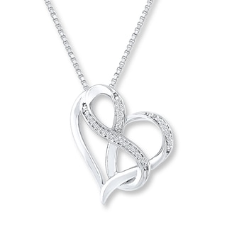 Silver Signity CZ Heart Key Necklace – Jewelure
