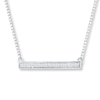Thumbnail Image 0 of Diamond Bar Necklace 1/10 ct tw Round-cut Sterling Silver