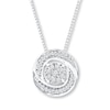 Thumbnail Image 1 of Diamond Necklace 1/6 ct tw Round-cut Sterling Silver 18&quot;