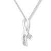 Diamond Necklace 1/6 ct tw Round-cut Sterling Silver 18"