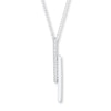 Bar Necklace 1/20 ct tw Diamonds Sterling Silver 18"