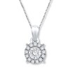 Thumbnail Image 1 of Necklace 1/10 ct tw Diamonds Sterling Silver 18&quot;