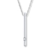 Thumbnail Image 1 of Diamond Bar Necklace 10K White Gold