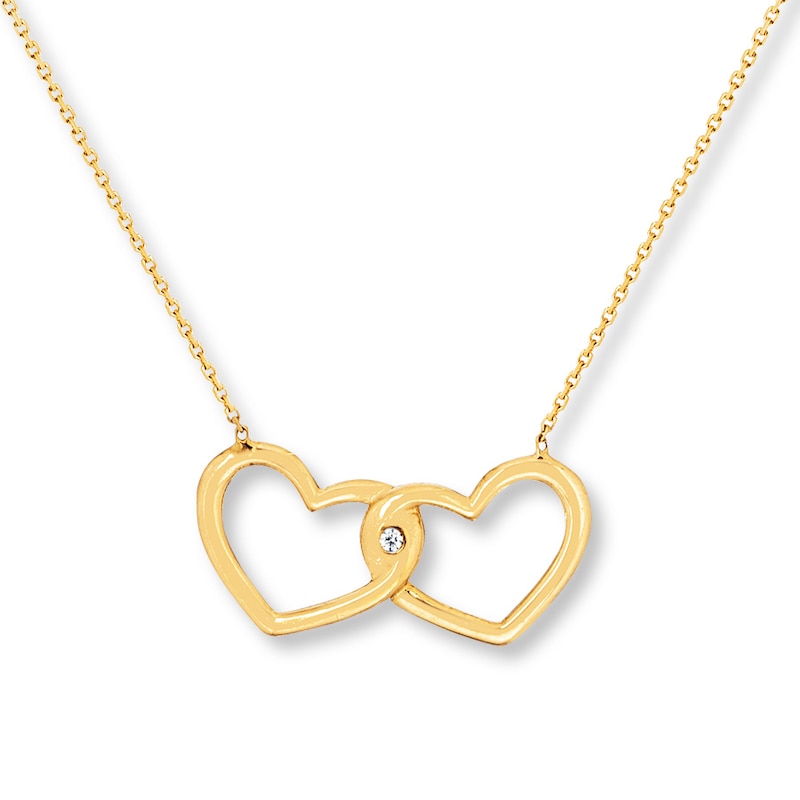 Main Image 1 of Heart Necklace 14K Yellow Gold