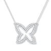 Thumbnail Image 0 of Diamond Butterfly Necklace 1/6 ct tw Round-cut Sterling Silver 18"