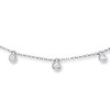 Thumbnail Image 0 of Diamond Choker Necklace 1/6 Carat tw Sterling Silver 12"