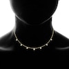 Diamond Choker Necklace 1/6 Carat tw 10K Yellow Gold 12"
