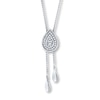 Thumbnail Image 1 of Bolo Necklace 1/8 ct tw Diamonds Sterling Silver