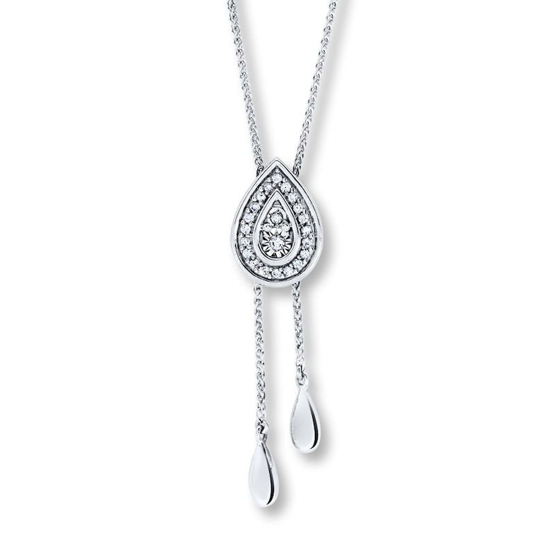Main Image 1 of Bolo Necklace 1/8 ct tw Diamonds Sterling Silver