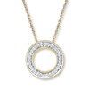 Thumbnail Image 1 of Circle Necklace 1/20 ct tw Diamonds 10K Yellow Gold 18&quot;