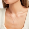 Thumbnail Image 1 of Heart Key Necklace 1/20 ct tw Diamonds 10K Yellow Gold 18"