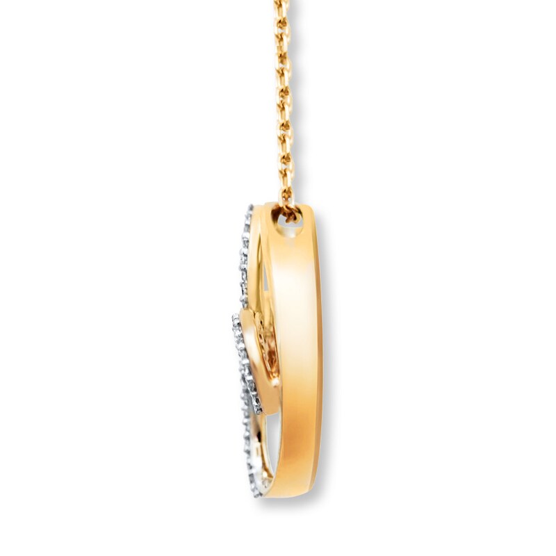 Diamond Infinity Necklace 1/10 ct tw 10K Yellow Gold 18"