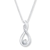 Thumbnail Image 0 of Diamond Necklace 1/10 ct tw Round-cut 10K Sterling Silver