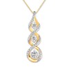 Diamond Necklace 1-1/2 cts tw Round-cut 14K Yellow Gold 18"