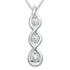 Thumbnail Image 0 of Diamond Necklace 1/20 ct tw Round-cut Sterling Silver