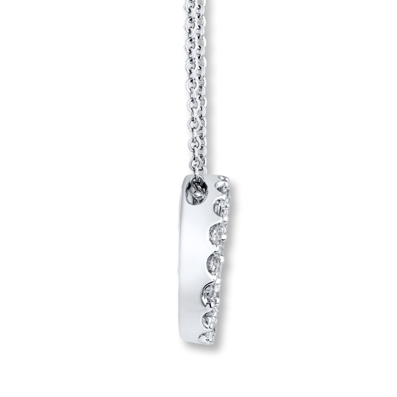Main Image 2 of Diamond Circle Necklace 3/4 ct tw Round-cut 10K White Gold 19&quot;