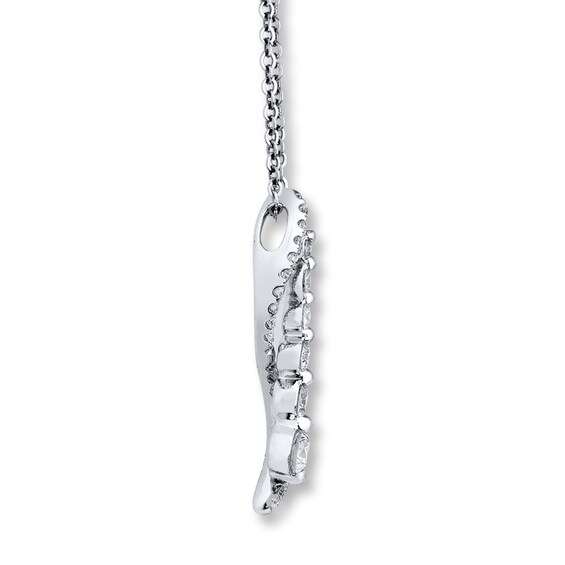 Thumbnail Image 2 of Diamond Necklace 3/4 ct tw Round-cut 10K White Gold 19"