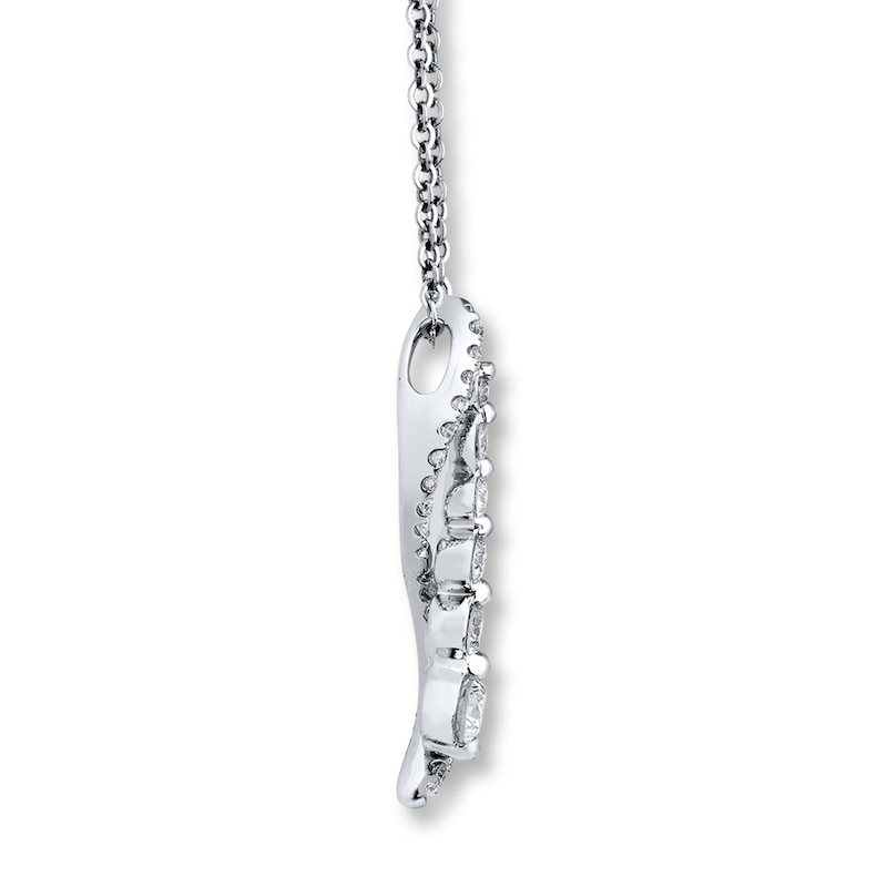 Main Image 2 of Diamond Necklace 3/4 ct tw Round-cut 10K White Gold 19&quot;