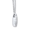 Thumbnail Image 2 of Diamond Teardrop Necklace 1/2 ct tw Round-cut 10K White Gold 19&quot;