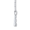 Thumbnail Image 2 of Diamond Necklace 1/2 ct tw Round-cut 10K White Gold 19&quot;