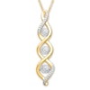Unstoppable Love Necklace 1/6 ct tw Round 10K Yellow Gold 18"