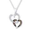 Thumbnail Image 1 of Le Vian Chocolate Diamonds 1/8 ct tw Necklace 14K Vanilla Gold 18&quot;