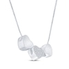 Thumbnail Image 2 of &quot;I Love You&quot; Diamond Heart Necklace 1/20 ct tw Sterling Silver