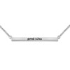 "Good Vibes" Diamond Bar Necklace 1/8 ct tw Sterling Silver