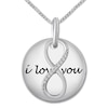 Thumbnail Image 0 of "I Love You" Diamond Infinity Necklace Sterling Silver