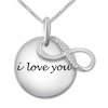 Thumbnail Image 1 of "I Love You" Diamond Infinity Necklace Sterling Silver