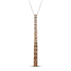 Thumbnail Image 1 of Le Vian Chocolate Ombre Necklace 5/8 ct tw Diamonds 14K White Gold 18&quot;