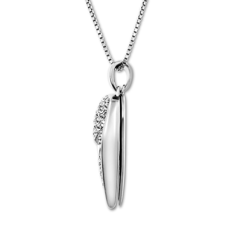 "Be Free" Diamond Angel Wing Necklace 1/4 ct tw Sterling Silver