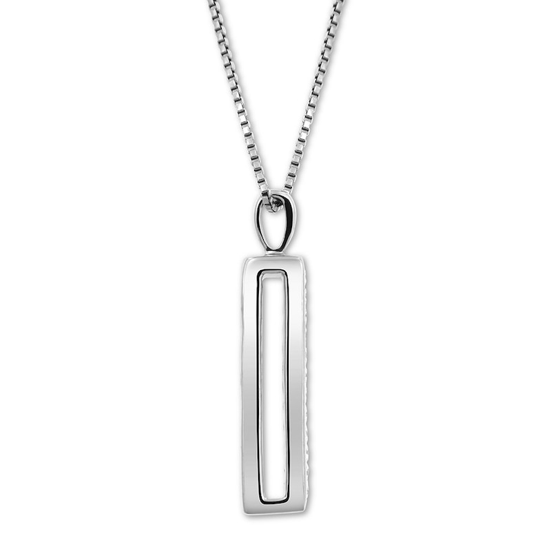 Main Image 2 of &quot;Strength&quot; Diamond Bar Necklace 1/10 ct tw Sterling Silver