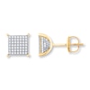 Thumbnail Image 0 of Men's Diamond Earrings 1/2 ct tw Round-Cut 10K Yellow Gold