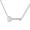 Thumbnail Image 0 of "Key to My Heart" Diamond Key Necklace Sterling Silver