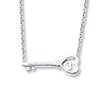 Thumbnail Image 1 of "Key to My Heart" Diamond Key Necklace Sterling Silver