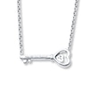 Thumbnail Image 2 of &quot;Key to My Heart&quot; Diamond Key Necklace Sterling Silver